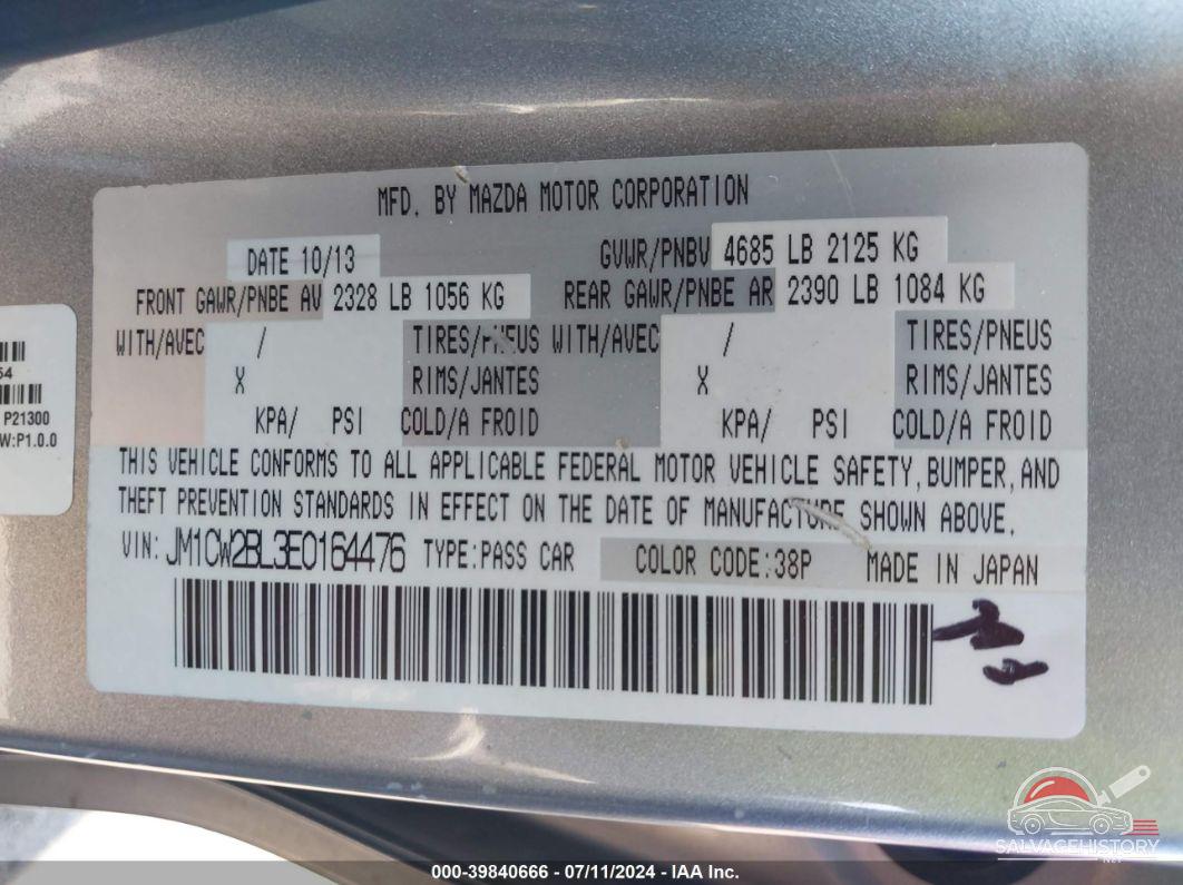 JM1CW2BL3E0164476 2014 MAZDA MAZDA5 photo no. 9