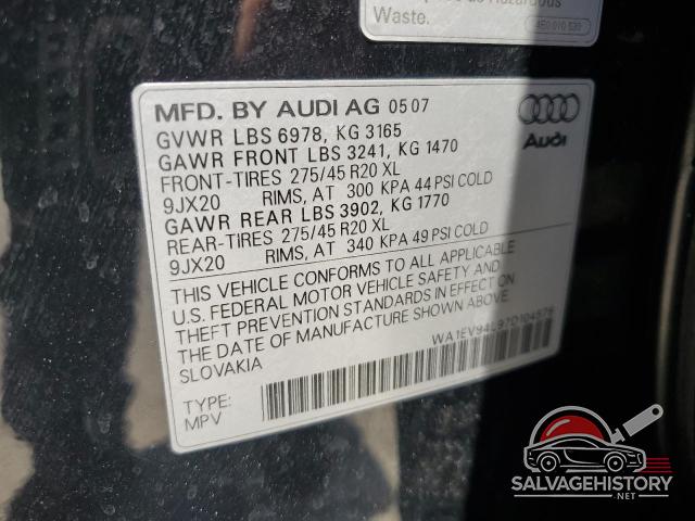 WA1EV94L97D104578 2007 AUDI Q7 photo no. 13