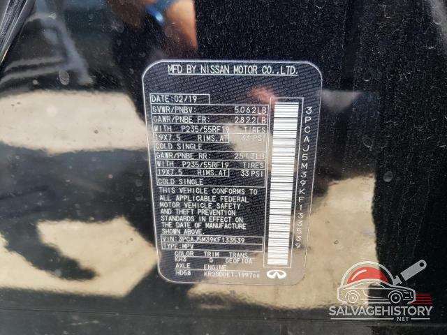 3PCAJ5M39KF133539 2019 INFINITI QX50 photo no. 13