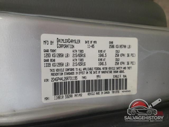 2D4GP44L26R731195 2006 DODGE CARAVAN photo no. 13