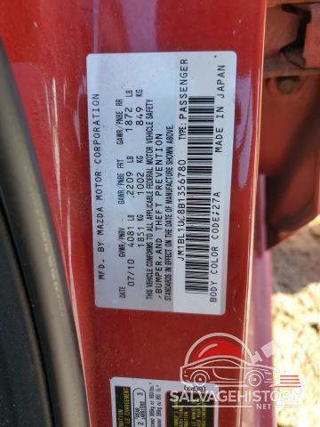 JM1BL1U68B1356780 2011 MAZDA MAZDA3 photo no. 12