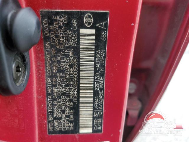 JTDBR32E550055981 2005 TOYOTA COROLLA photo no. 12