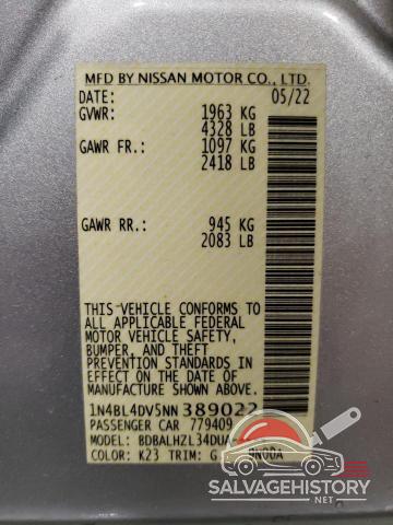 1N4BL4DV5NN389022 2022 NISSAN ALTIMA photo no. 13