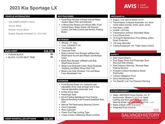 KNDPU3AF0P7170433 2023 KIA SPORTAGE photo no. 12