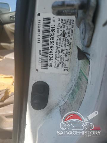 1HGCD5668SA134098 1995 HONDA ACCORD photo no. 12