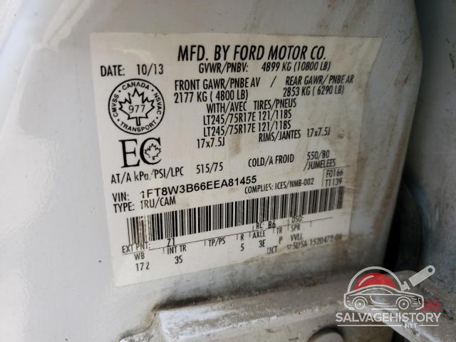 1FT8W3B66EEA81455 2014 FORD F350 photo no. 12