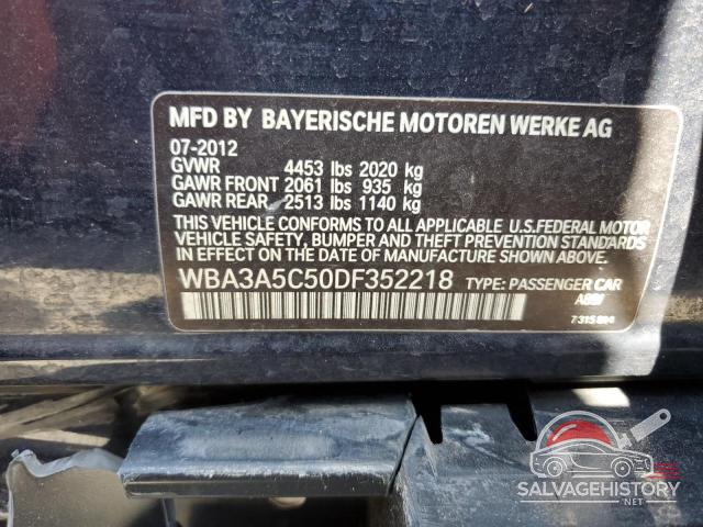 WBA3A5C50DF352218 2013 BMW 3 SERIES photo no. 12