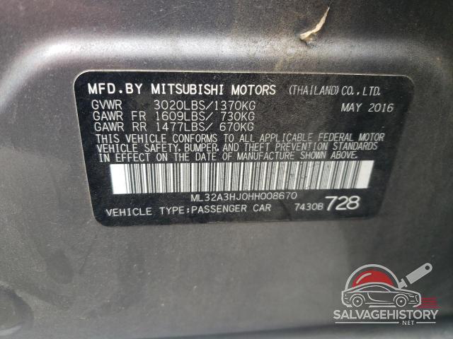 ML32A3HJ0HH008670 2017 MITSUBISHI MIRAGE photo no. 12