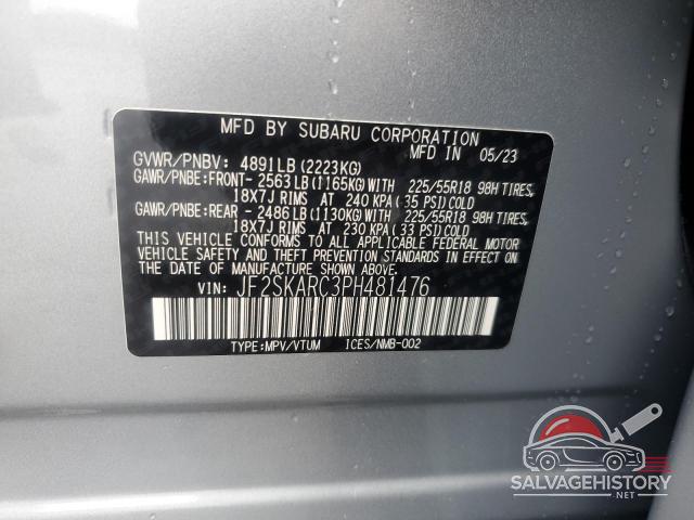 JF2SKARC3PH481476 2023 SUBARU FORESTER photo no. 12