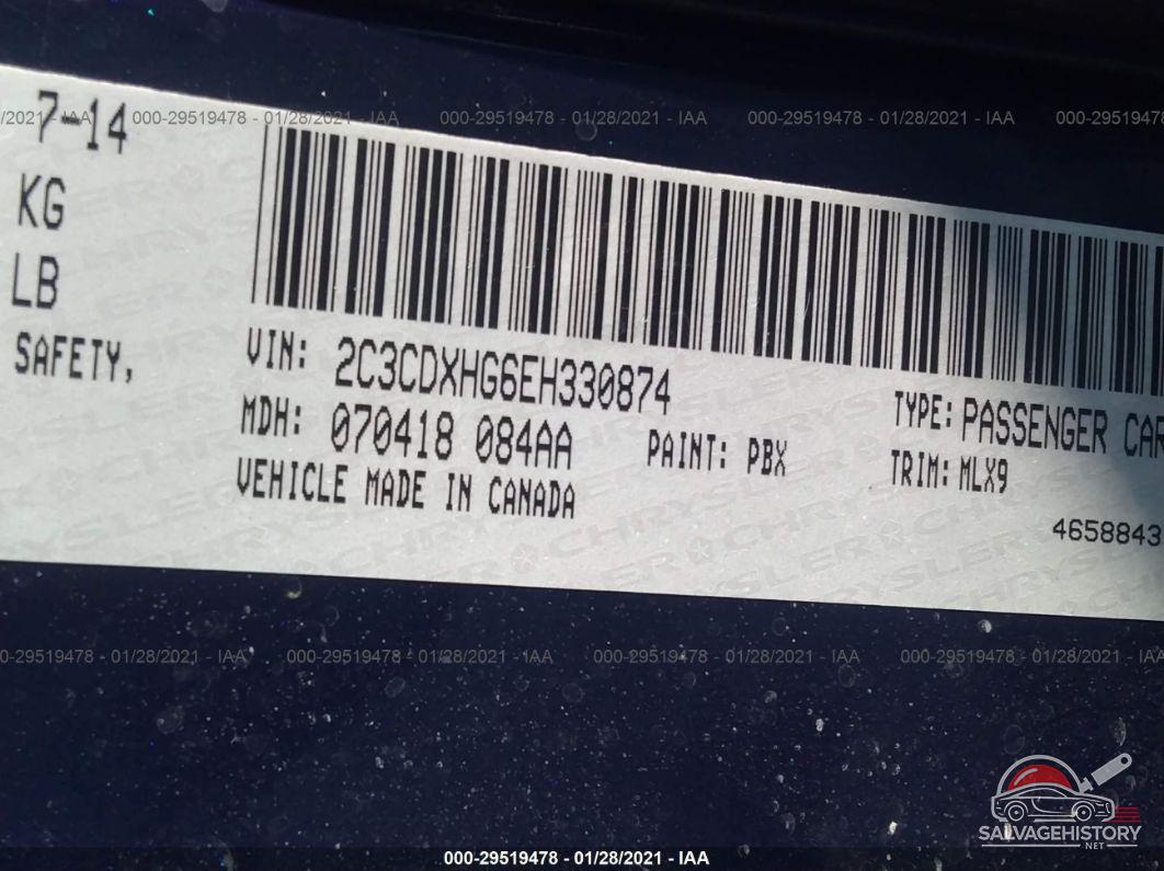 2C3CDXHG6EH330874 2014 DODGE CHARGER photo no. 9