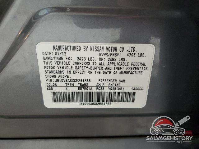 JN1DV6ARXCM861866 2012 INFINITI G25 photo no. 12