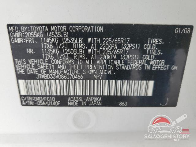 JTMBD33V086070466 2008 TOYOTA RAV4 photo no. 14