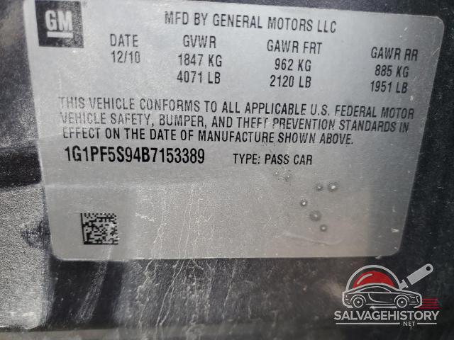 1G1PF5S94B7153389 2011 CHEVROLET CRUZE photo no. 12