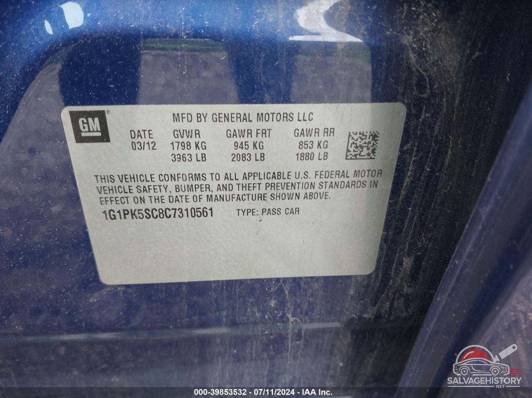 1G1PK5SC8C7310561 2012 CHEVROLET CRUZE photo no. 9