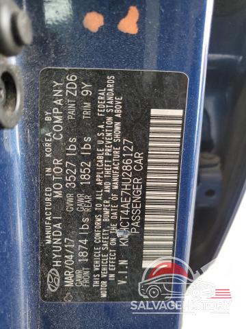 KMHCT4AE7HU286127 2017 HYUNDAI ACCENT photo no. 12