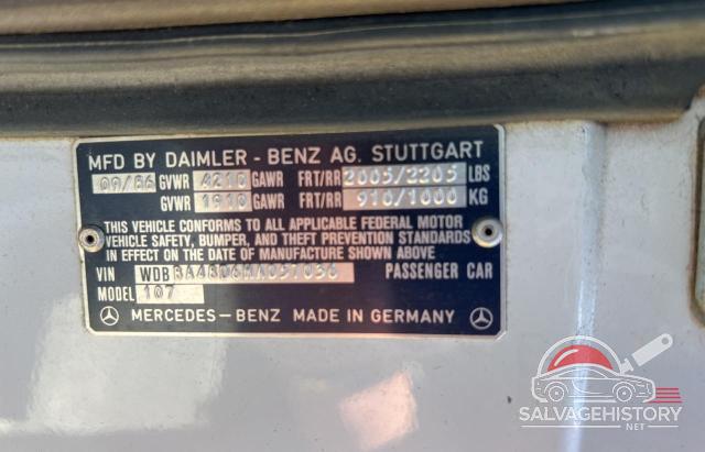 WDBBA4806HA057036 1987 MERCEDES-BENZ SL-CLASS photo no. 10