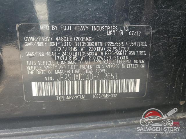 JF2SHADC4DH412653 2013 SUBARU FORESTER photo no. 12