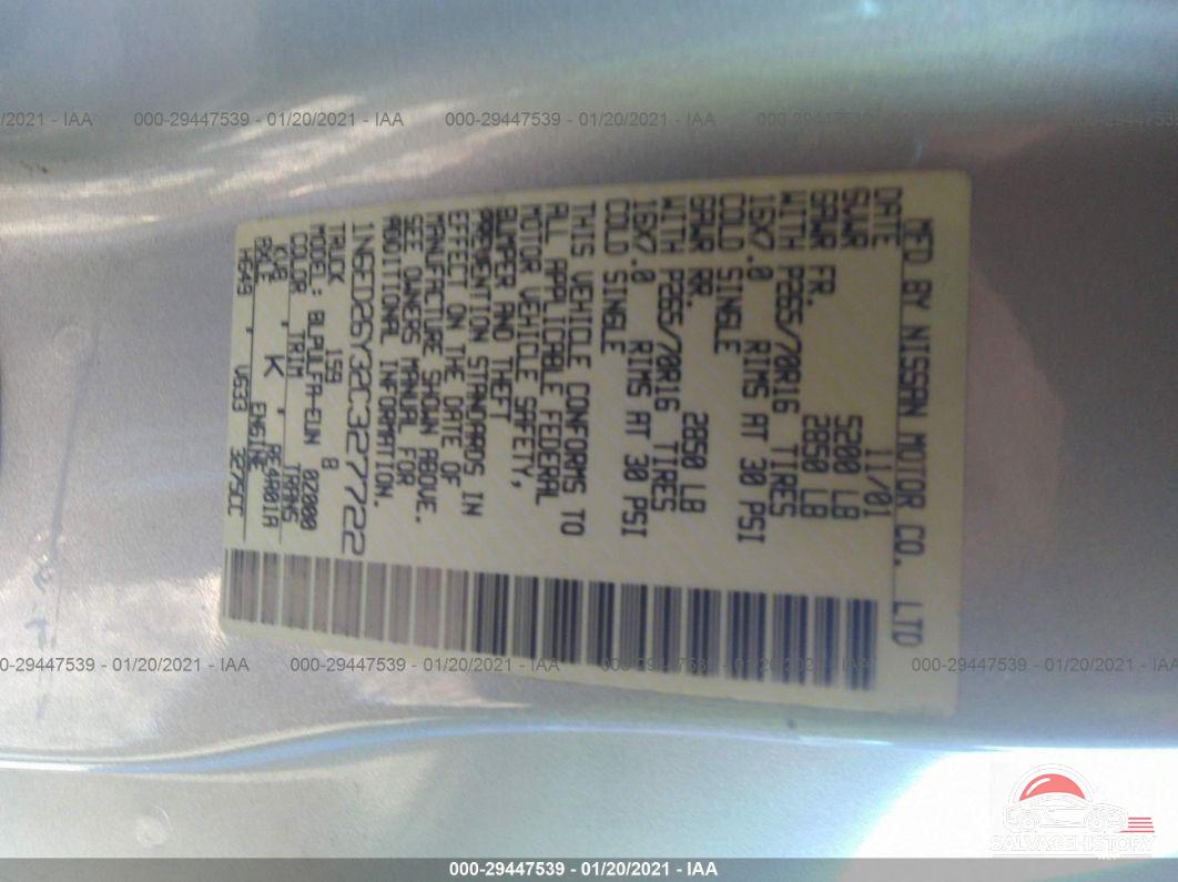 1N6ED26Y32C327722 2002 NISSAN FRONTIER 4WD photo no. 9