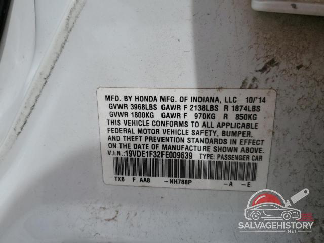 19VDE1F32FE009639 2015 ACURA ILX photo no. 13