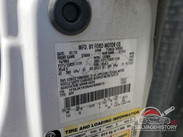 1FMJK1K56AEB66813 2010 FORD EXPEDITION photo no. 13