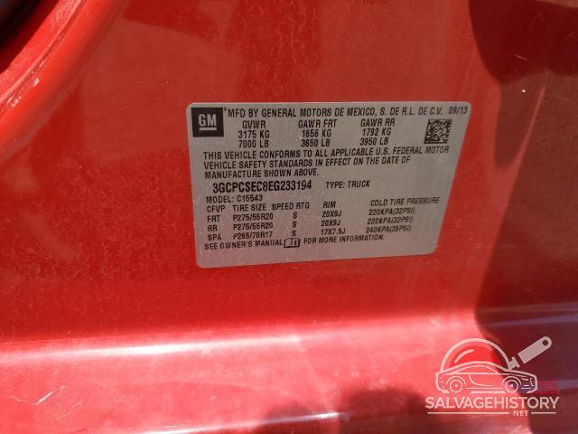 3GCPCSEC8EG233194 2014 CHEVROLET ALL Models photo no. 12