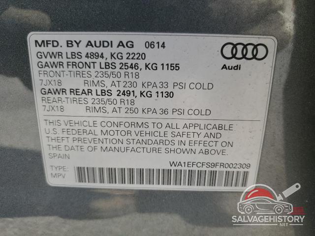 WA1EFCFS9FR002309 2015 AUDI Q3 photo no. 13