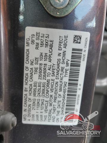 2HKRW2H54KH657942 2019 HONDA CRV photo no. 14