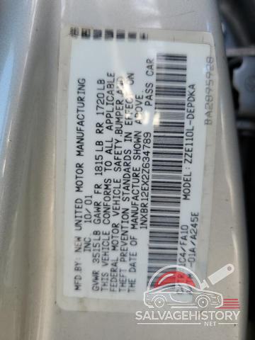 1NXBR12EX2Z634789 2002 TOYOTA COROLLA photo no. 12