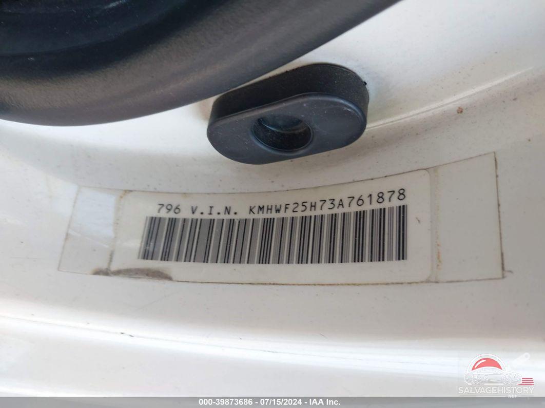 KMHWF25H73A761878 2003 HYUNDAI SONATA photo no. 9