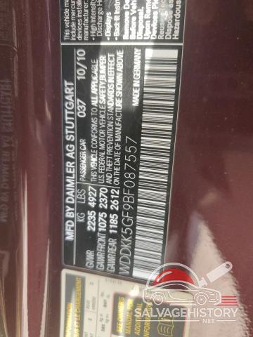 WDDKK5GF9BF087557 2011 MERCEDES-BENZ E-CLASS photo no. 12
