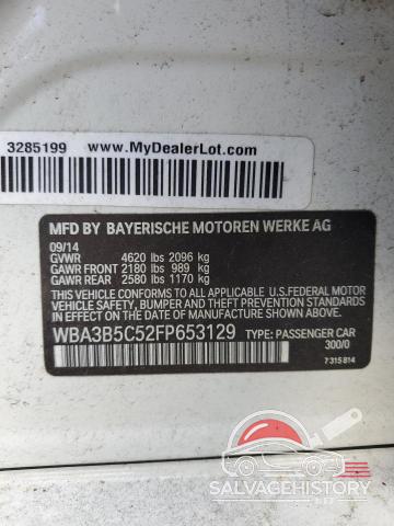 WBA3B5C52FP653129 2015 BMW 3 SERIES photo no. 12