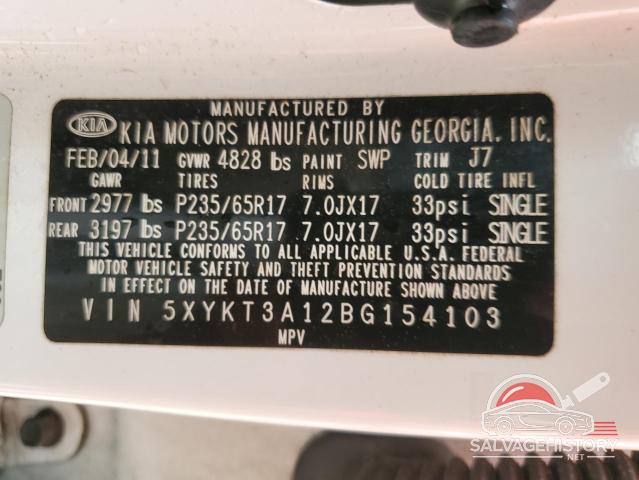 5XYKT3A12BG154103 2011 KIA SORENTO photo no. 13