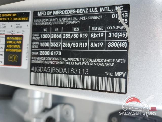 4JGDA5JB5DA183113 2013 MERCEDES-BENZ M-CLASS photo no. 13