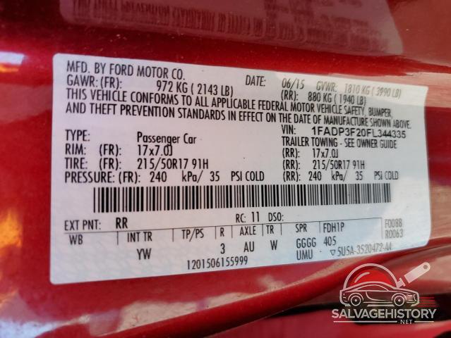 1FADP3F20FL344335 2015 FORD FOCUS photo no. 13