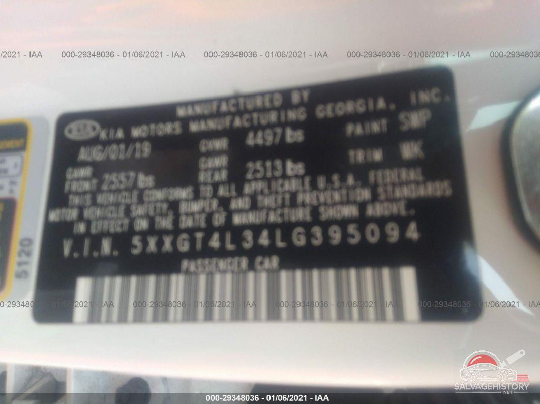 5XXGT4L34LG395094 2020 KIA OPTIMA photo no. 9