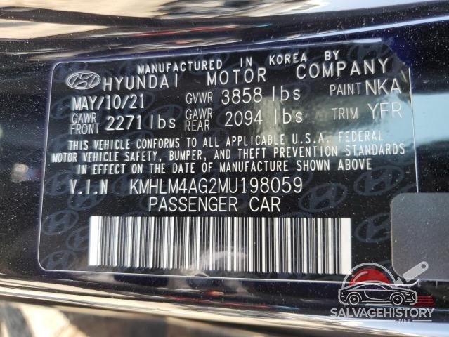 KMHLM4AG2MU198059 2021 HYUNDAI ELANTRA photo no. 13