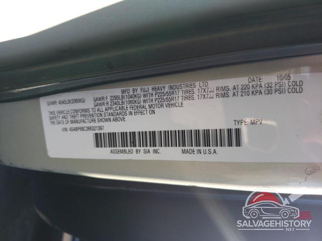 4S4BP68C266321397 2006 SUBARU LEGACY photo no. 12