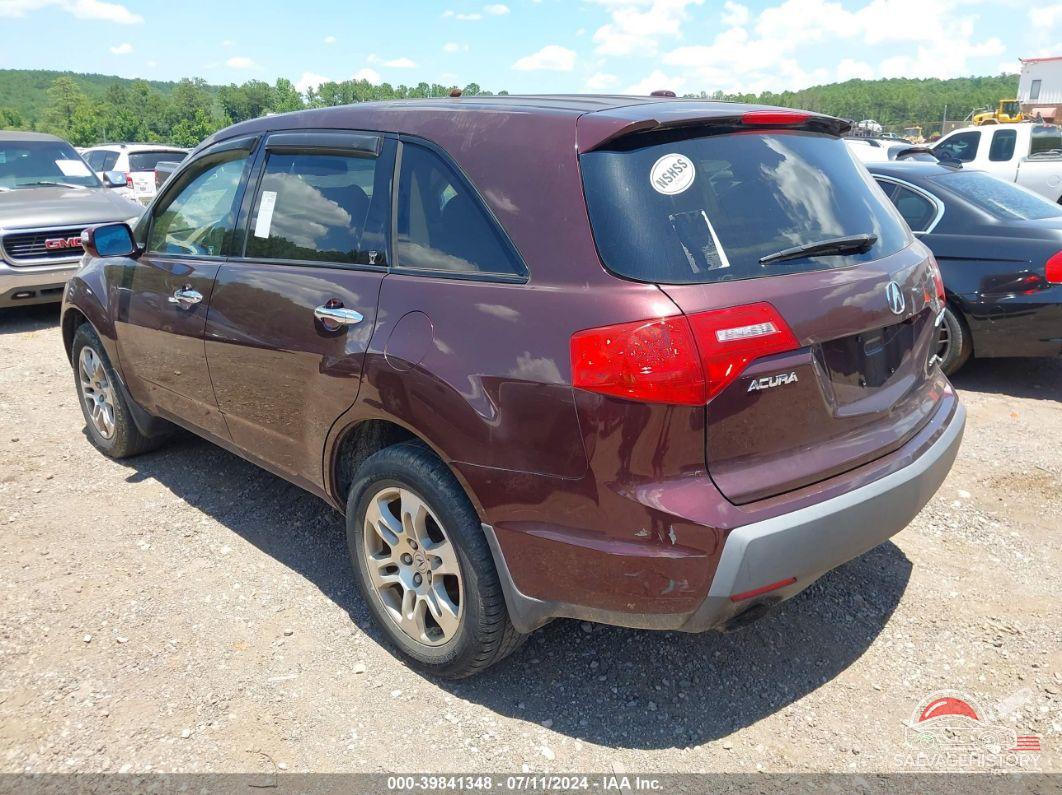 2HNYD28699H527260 2009 ACURA MDX photo no. 3