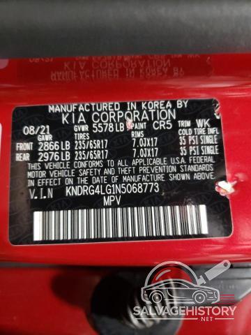 KNDRG4LG1N5068773 2022 KIA SORENTO photo no. 10