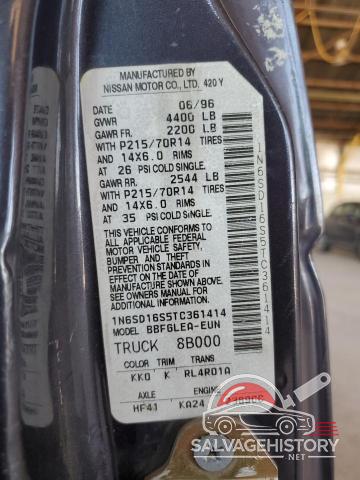 1N6SD16S5TC361414 1996 NISSAN TITAN photo no. 12