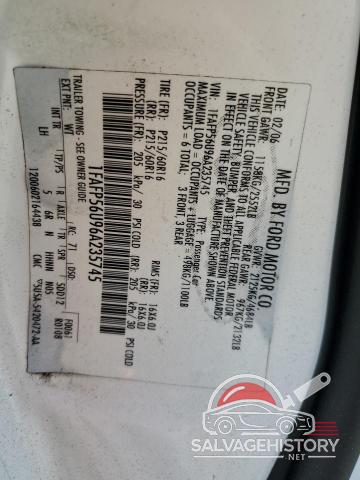 1FAFP56U96A235745 2006 FORD TAURUS photo no. 12