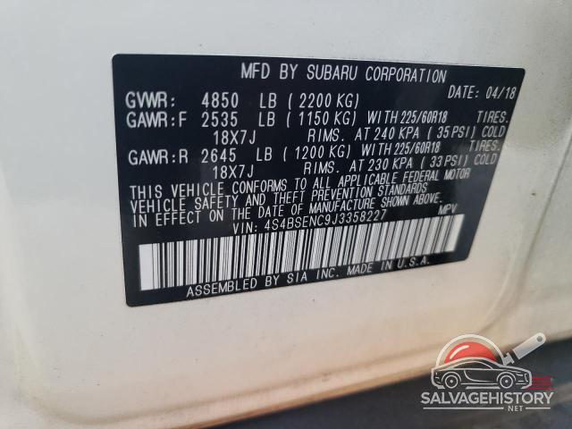 4S4BSENC9J3358227 2018 SUBARU OUTBACK photo no. 14