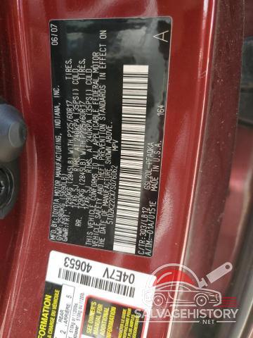 5TDZK22CX7S076062 2007 TOYOTA All Models photo no. 13