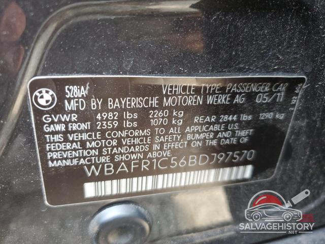WBAFR1C56BDJ97570 2011 BMW 5 SERIES photo no. 12