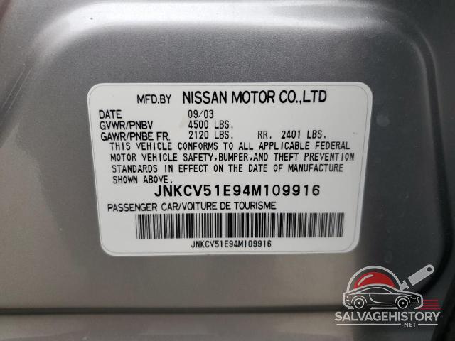 JNKCV51E94M109916 2004 INFINITI G35 photo no. 12