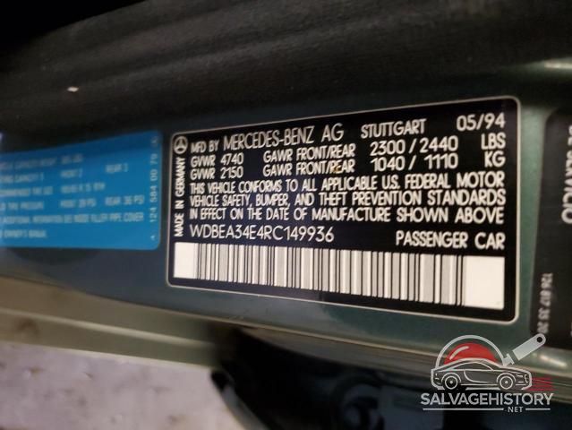 WDBEA32E9RC051603 1994 MERCEDES-BENZ E-CLASS photo no. 12