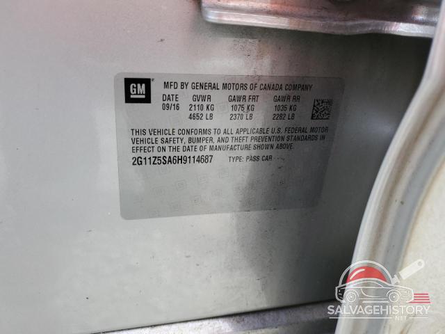 2G11Z5SA6H9114687 2017 CHEVROLET IMPALA photo no. 12