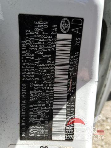 2T1BU4EEXCC813994 2012 TOYOTA COROLLA photo no. 13