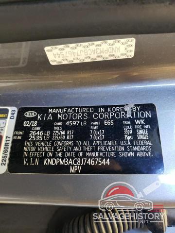 KNDPM3AC8J7467544 2018 KIA SPORTAGE photo no. 13