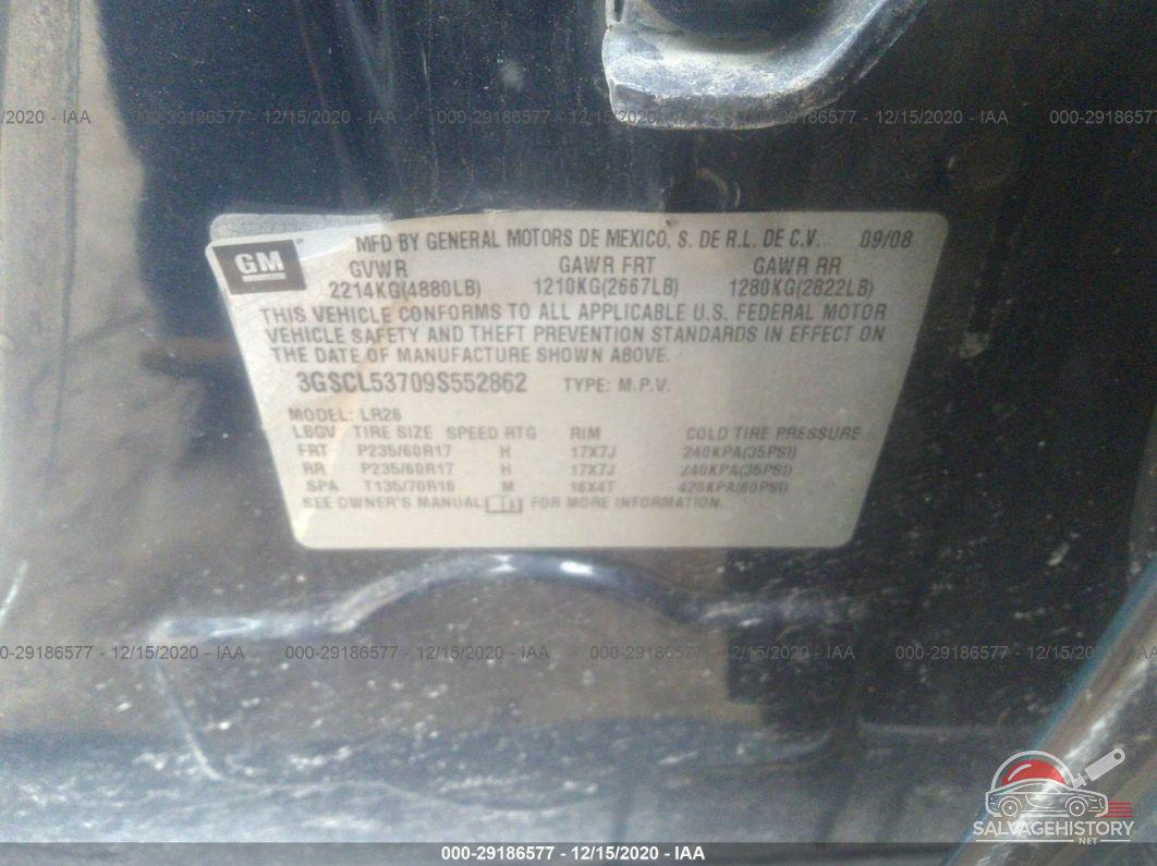 3GSCL53709S552862 2009 SATURN VUE photo no. 9